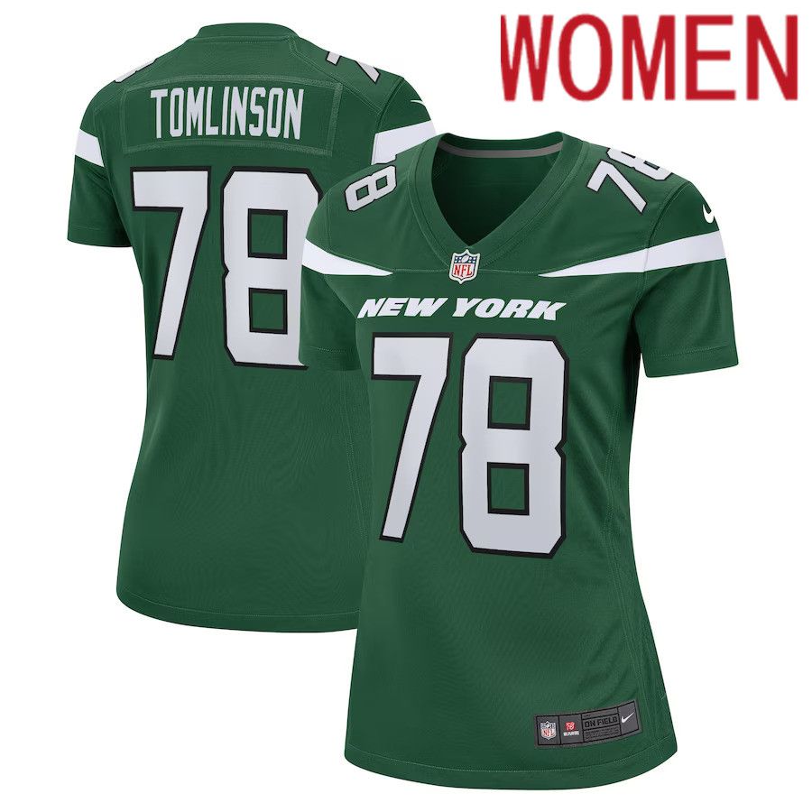 Women New York Jets #78 Laken Tomlinson Nike Gotham Green Game NFL Jersey->women nfl jersey->Women Jersey